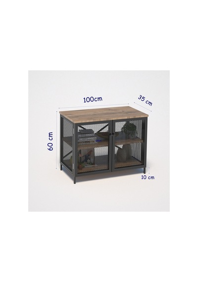 Endürtiyel Tarz 100cm Tv Sehpası/konsol/1902 Atlantik Çam - Siyah