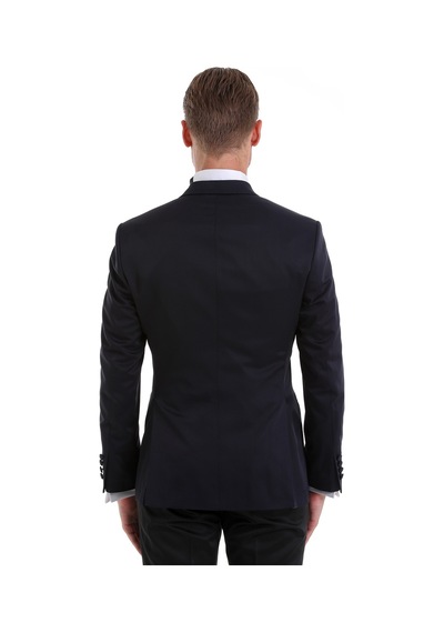 Hatemoğlu Lacivert Slim Fit Düz Sivri Yaka Klasik Kruvaze Smokin Damatlık Lacivert Hatemoğlu Lacivert Slim Fit Düz Sivri Yaka Klasik Kruvaze Smokin Damatlık Lacivert