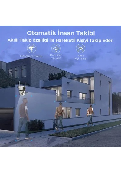 3dcool 3d-1200wf Hieasy 4mp 2 Kameralı Pt Hareketli Wi-fi Kablosuz Kamera