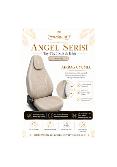 Seat Leon 2005 Ve Sonrası Uyumlu Angel Serisi Tay Tüyü Koltuk Kılıfı Bej