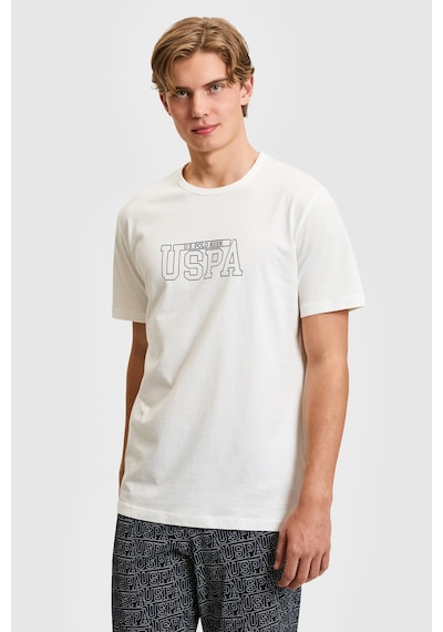 U.s. Polo Assn. Erkek Ekru Pijama Takım 50326148-vr019 Ekru