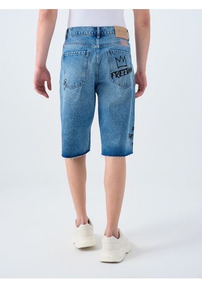 LOFT Baggy Fit Erkek Şort Lf2039640 Q1.v1 Denim