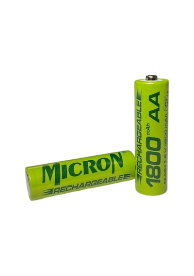 Aa Sıze 1800 Mah Ni-mh Şarjlı Pil Micron 2 Adet 1800 Mah Gerçek Kapasite