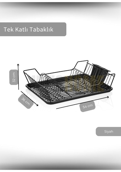 Jet's Home Tek Katlı Bulas Iklık Tezgah U Stu Tabaklık Bpa Free Bulas Ik Sepeti Siyah siyah