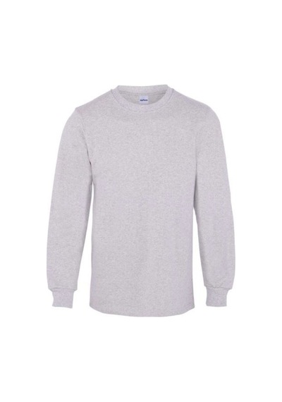 2 İplik Bisiklet Yaka Gri Sweatshirt