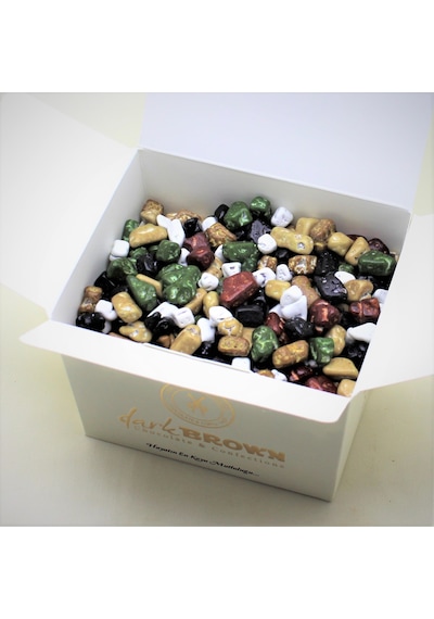 Dark Brown Renkli Çakıl Taşı Çikolata 1 KG