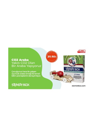 Stemist Box Co2 Araba Eğitici ve Öğretici Ahşap Oyuncak
