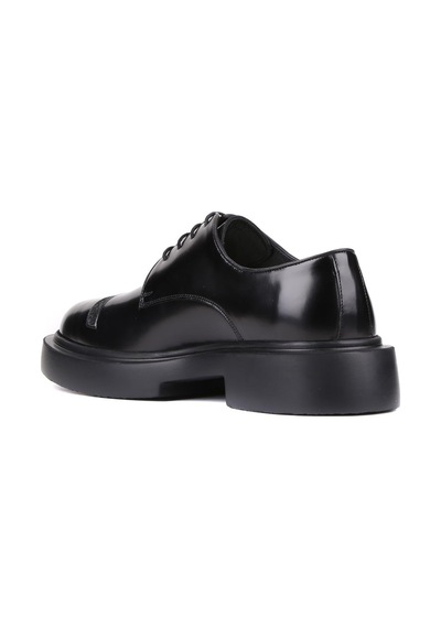 Shoetyle - Siyah Açma Deri Bağcıklı Erkek Klasik Ayakkabı 250-601-879-siyah