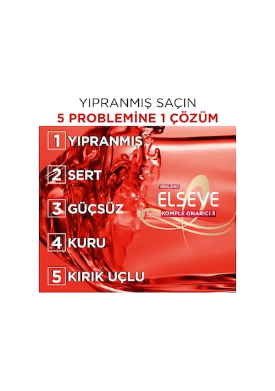 Elseve Komple Onarıcı 5 Yapılandırıcı 2 in 1 Bakım Şampuanı 450 ML