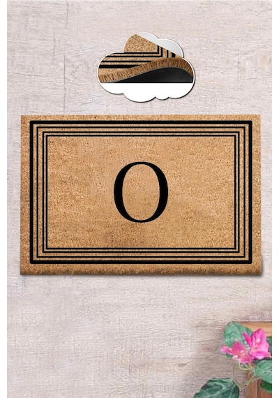 Coco Harf O 40x60 cm KIL Paspas,Dekoratif Çok Amaçlı Iç ve Dış Kapı Paspası