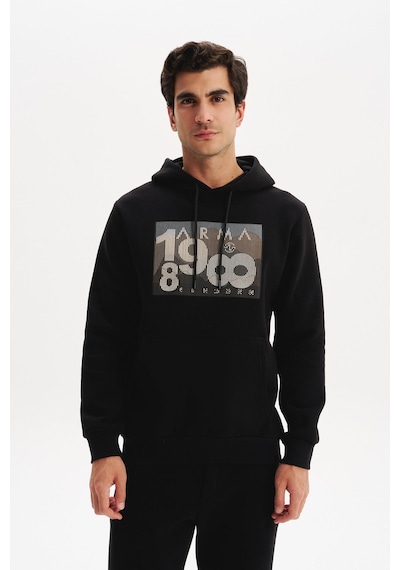 AR-MA Arma Erkek Kapüşonlu Kanguru Cepli 3 İplik Baskılı Şardonlu Regular Fit Sweatshirt K30254628702 Siyah AR-MA Arma Erkek Kapüşonlu Kanguru Cepli 3 İplik Baskılı Şardonlu Regular Fit Sweatshirt K30254628702 Siyah