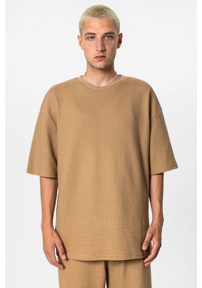 Oversize Basıc Triko Eşofman Takım Vizon