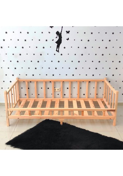 Markaawm Premium Montessori Yatak Doğal Çam Çocuk Ahşap Karyola Akçaağaç