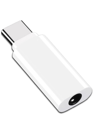 4491 Type C To 3.5mm Kulaklık Ses Çevirici Dönüştürücü Aux Adaptör Beyaz