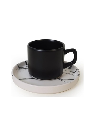 Mermer Stackable Çay Takımı 12 Parça 6 Kişilik 17951 Çok Renkli