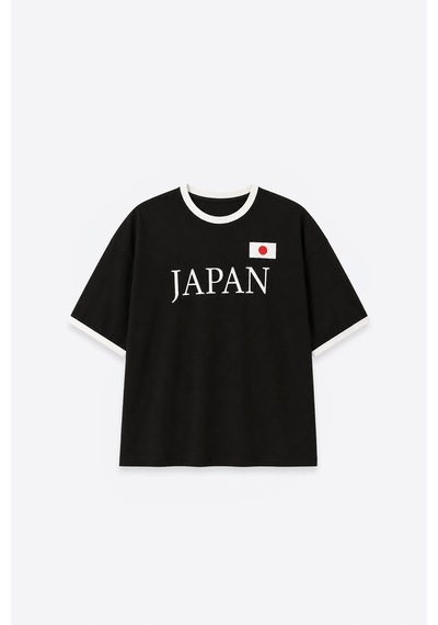 Fıfa World Cup 26 Japonya Oversize Tişört Siyah