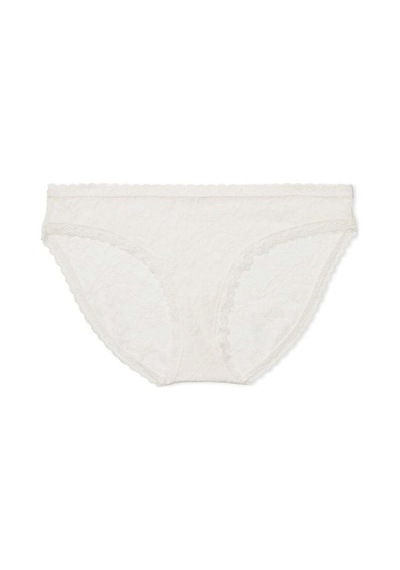 Victoria's Secret Posey Dantelli Bikini Külot Hindistan Cevizi Beyazı