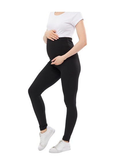 Luvmabelly Myra8140 Toparlayıcı Fitilli Mevsimlik Beli Ayarlanabilir Hamile Tayt-siyah