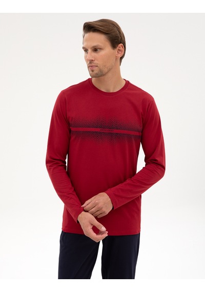 Pierre Cardin Erkek Bordo Pijama Takım 50322634-900 Bordo