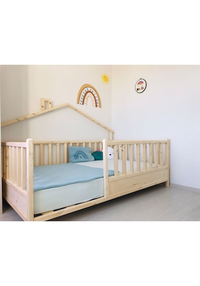 Babykinder Baby Kinder Back Roofed Montessori Doğal Bebek Ve Çocuk Karyolası
