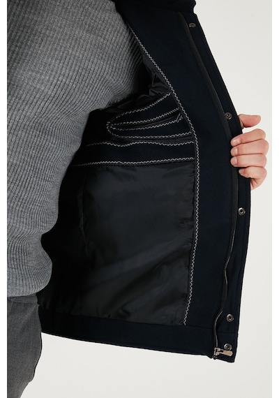 Buratti Slim Fit Ceket Yaka Astarlı Kaşe Erkek Kaban 58400347 Lacivert