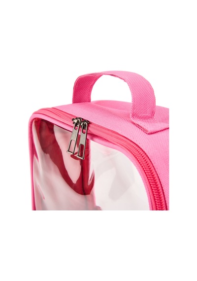 Beedesignn Pvc Detaylı Kozmetik Çantası - Pembe Çok Renkli