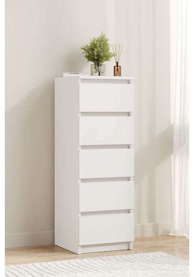 Aeka Ae-3036 Defne Beyaz 5 Çekmeceli Dar Şifonyer Yatak Odası Çekmeceli Dolap Çok Amaçlı Düzenleyici 40 42 115 Cm Aeka Ae-3036 Defne Beyaz 5 Çekmeceli Dar Şifonyer Yatak Odası Çekmeceli Dolap Çok Amaçlı Düzenleyici 40 42 115 Cm