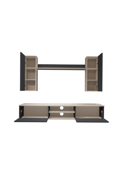 Decoraktiv Eko 5d Mdf Dvd Tv Ünitesi Tv Sehpası Beyaz - Antrasit