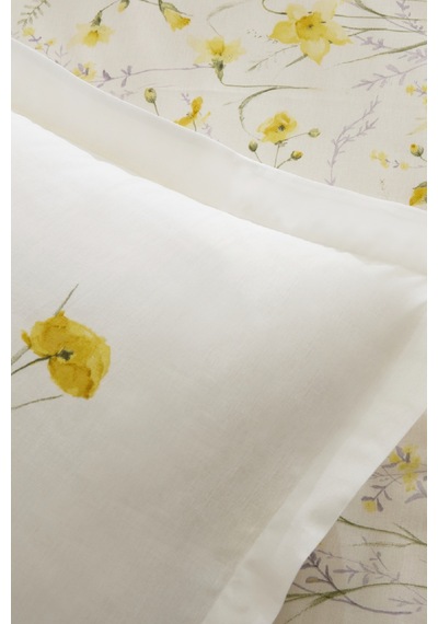 Karaca Home Rosella %100 Pamuk Tek Kişilik Nevresim Takımı Sarı Sarı