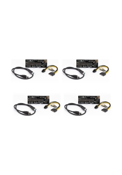 Unichrome V009C Plus Pcı-E X1 To X16 Riser Ekran Kartı Yükseltici 4 Adet