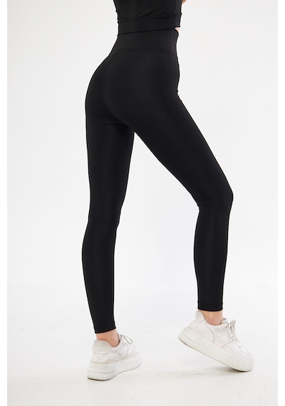 Lesa Wear Yüksek Bel Likralı Toparlayıcı Ve Sıkılaştırıcı Tayt Siyah