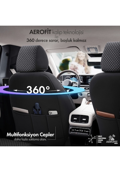 Otom Sport Plus Ekstra Destekli Özel Dokulu Oto Koltuk Kılıfı 550021759