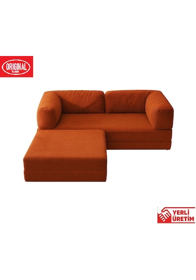 Herev 180x180 Cm 50 Dns Modüler Köşe Koltuk Fitilli Kadife Kumaş, Yatak Olabilen, Modern Tasarım Şark Köşe Turuncu Herev 180x180 Cm 50 Dns Modüler Köşe Koltuk Fitilli Kadife Kumaş, Yatak Olabilen, Modern Tasarım Şark Köşe Turuncu