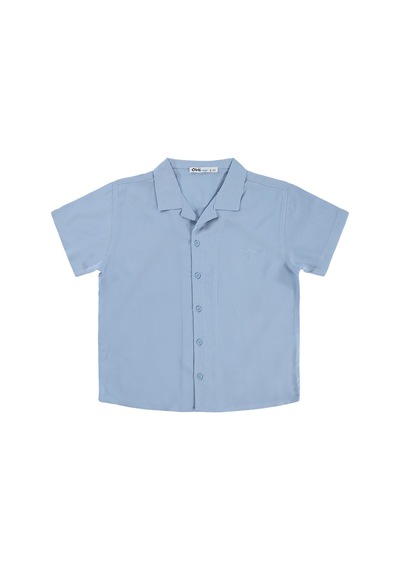Civil Boys Basic Tatil Yaka 6-9 Yaş Gömlek - Mavi Soft İndigo