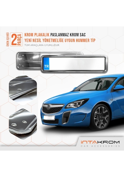 intakrom Opel Insignia Krom Plakalık - Hummer Tip 2 Adet