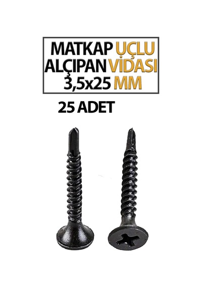 Matkap Uçlu Alçıpan Vidası 3,5x25 Mm 25 Adet Diğer