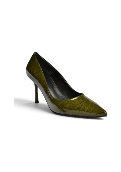 Fox Shoes Z676050008 Yeşil Rugan İnce Topuklu Kadın Stiletto Ayakkabı