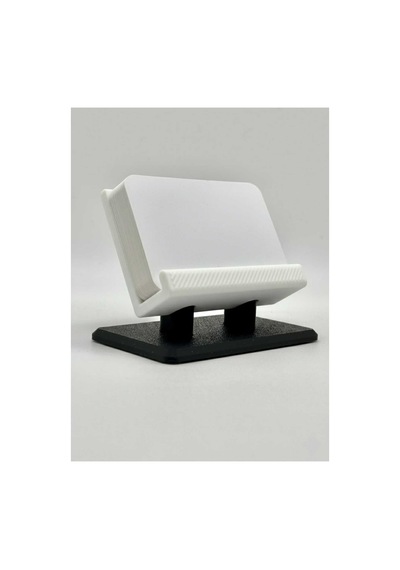 Modern Minimalist Masaüstü Kartvizitlik - 3d Tasarım Ofis Standı - Siyah Beyaz