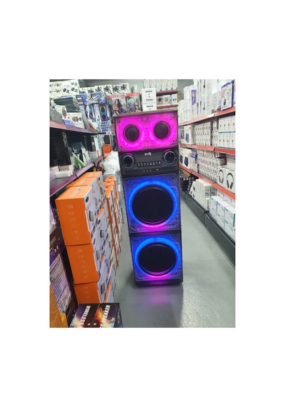 200w Büyük Boy Hoparlör 130cm 2 Adet Kablosuz Karaoke Mikrofonlu Şarjlı Bluetooth Speaker