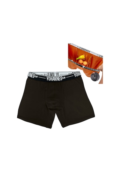 Yohannes Club, Erkek Özel Anatomik Pamuklu Boxer, Renk Seçenekli, Tekli Paket Siyah