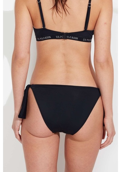 U.S. Polo Assn. Kadın Siyah Kalın İpli Bikini Alt 21509