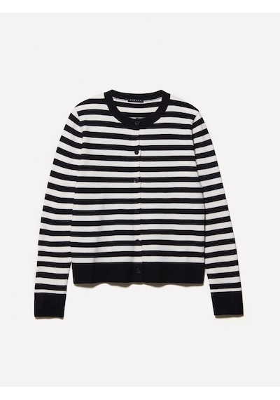 Sisley Viskoz Karışımlı Çizgili Bisiklet Yaka Slim Fit Hırka Kadın Siyah Hırka - 325p17q3l500m Sisley Viskoz Karışımlı Çizgili Bisiklet Yaka Slim Fit Hırka Kadın Siyah Hırka - 325p17q3l500m