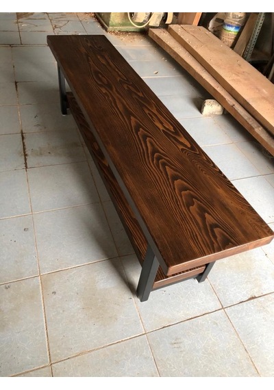 Bintaşmobilya Ceviz Rengi Kütük Ağaç Tv Sehpası 170X35.Cm