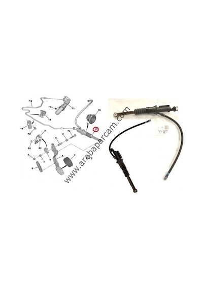 DEBRİYAJ PEDAL POMPASI 3008/5008/PARTNER TEPEE