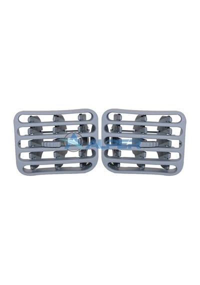 Alper 292096 Kalorifer Havalandırma Izgarası Difüzörü Orta Sağ-sol Set Gri 7701061091 1 Takım -ıdır