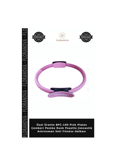Özel Üretim Bpc-100 Pink Plates Çemberi Pembe Renk Poşette Jimnastik Antrenman Seti Fitness Halkası