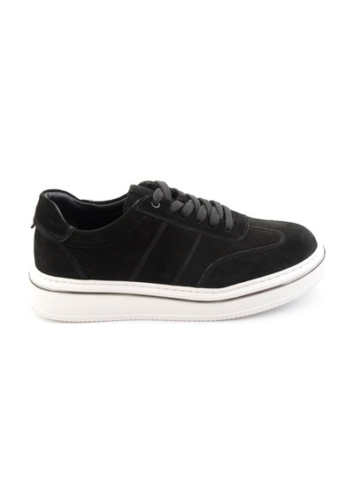 Bambi Siyah Hakiki Deri Erkek Sneaker E01089006202