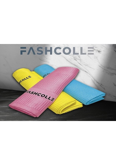 Fashcolle Mikrofiber Temizlik Bezi 3'lü X 3 Paket Toplam 9 Adet Gri - Kırmızı - Turuncu