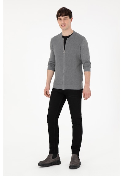 U.s. Polo Assn. Erkek Gri Melanj Hırka Triko 50288870-vr086 Gri Melanj