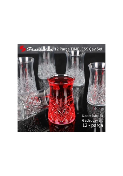 Timeless Çay Bardağı Ve Çay Tabağı Seti 12 Kişilik 24 Parça Diğer